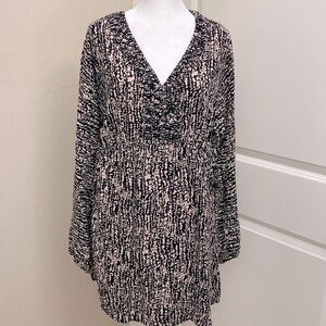 Soya Concept Woman’s Tunic Dress Mini smocked Boho viscose Made in Denmark  L